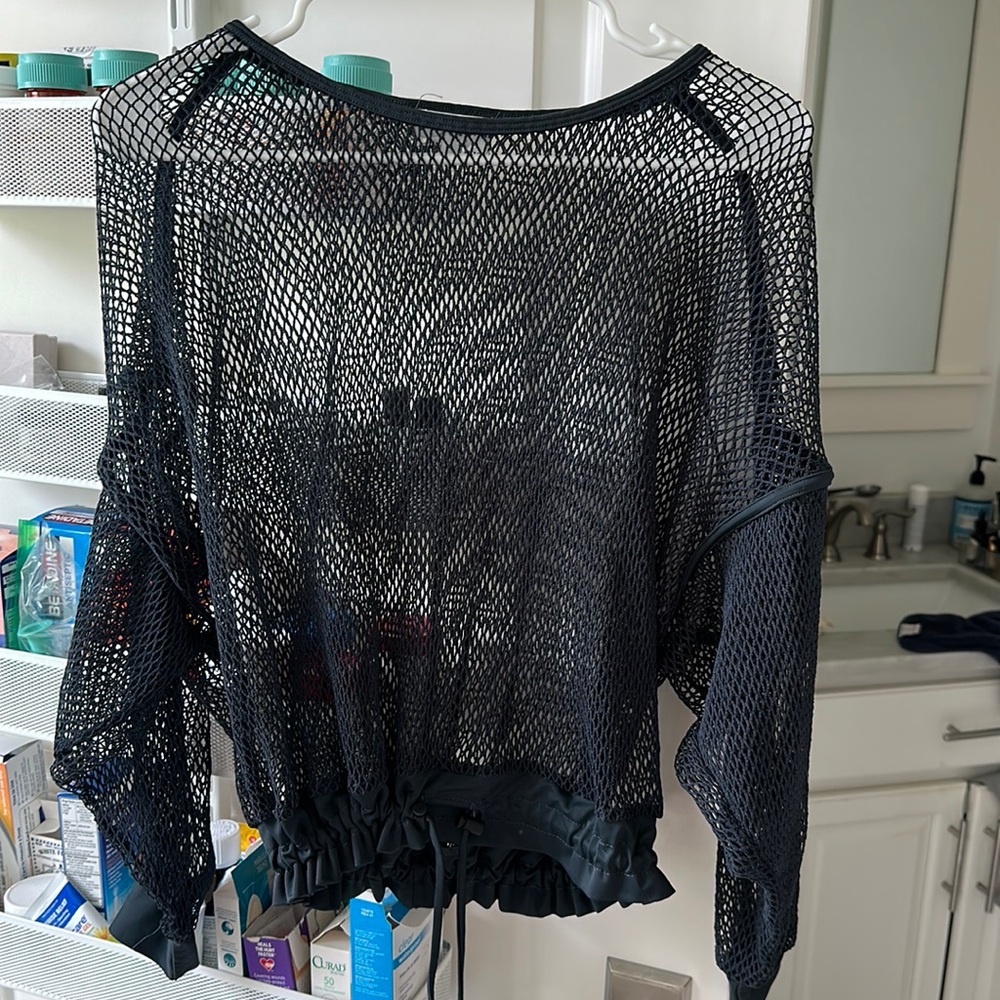Fishnet long sleeve top